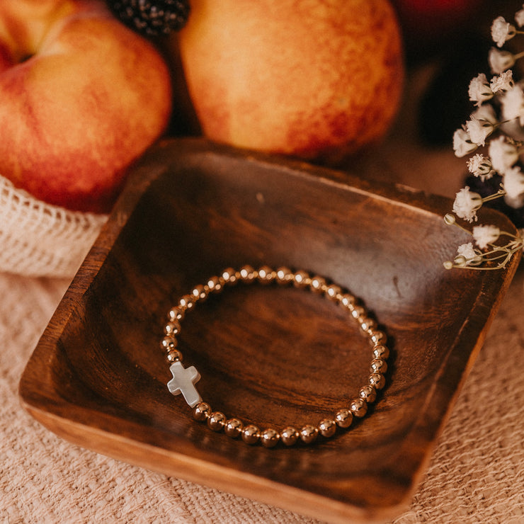 Cross Bead Bracelet