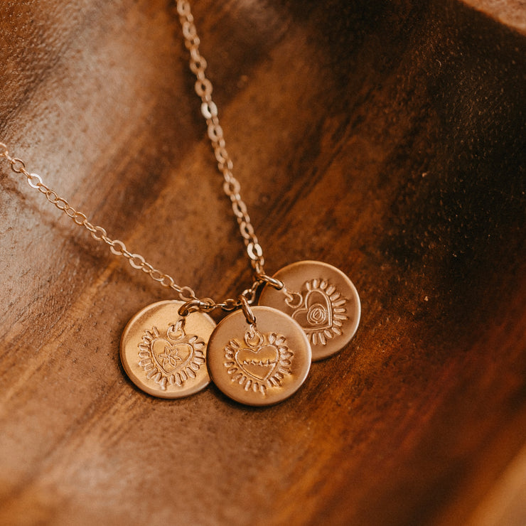 Hearts of the Holy Family Necklace