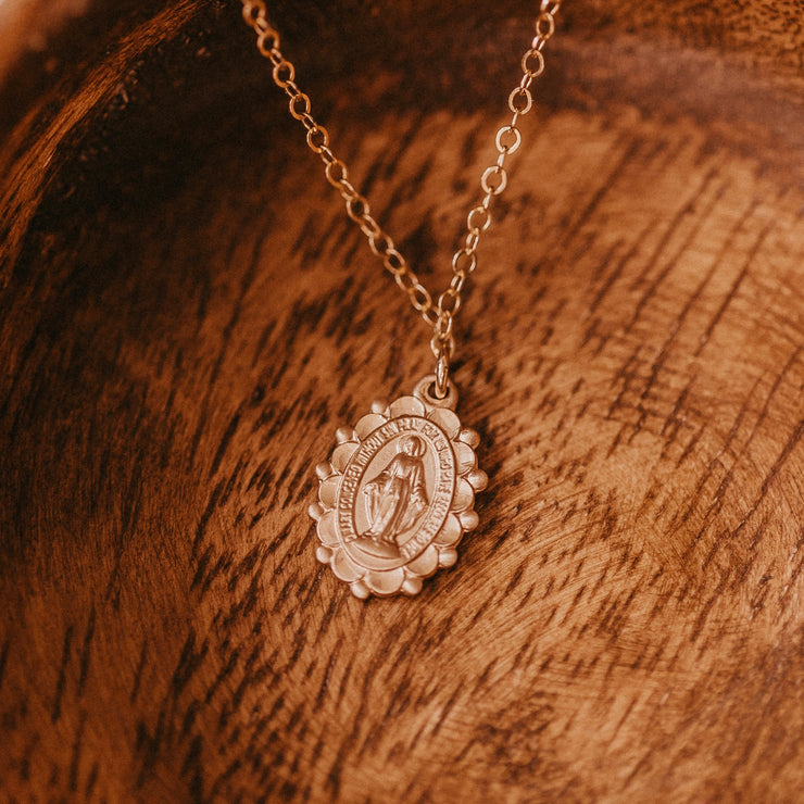 Heirloom Large Miraculous Medal Necklace