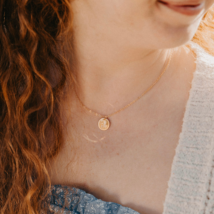 New Heart Disc Necklace