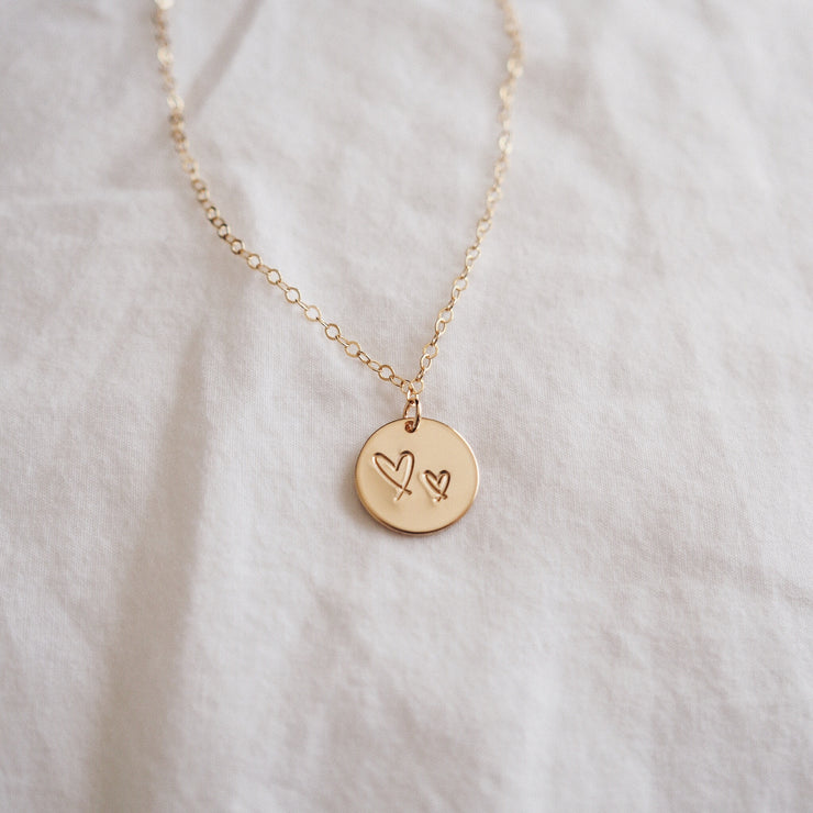 New Heart Disc Necklace
