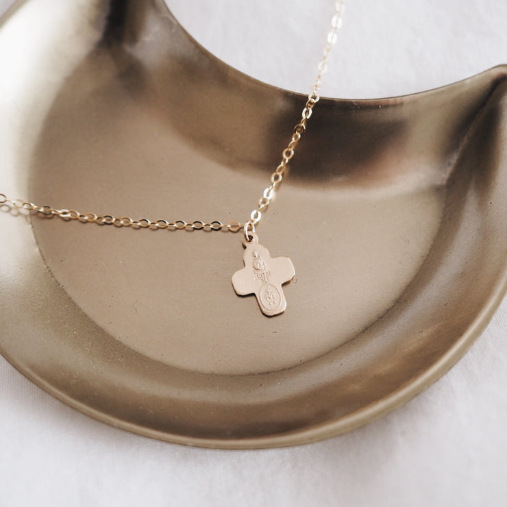 Buy TINY Four Way Cross Gold Tone Charm/ 4 Way Cross Medal/cross Charm for  Necklace/catholic Charm/catholic Gifts/xtra Small Miraculous Medal Online  in India - Etsy