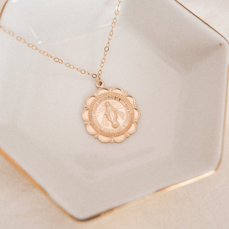 Miraculous Medal Medallion Necklace